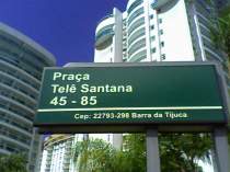 Praça com o nome do mestre, no Rio. FOTO Fut Pop Clube