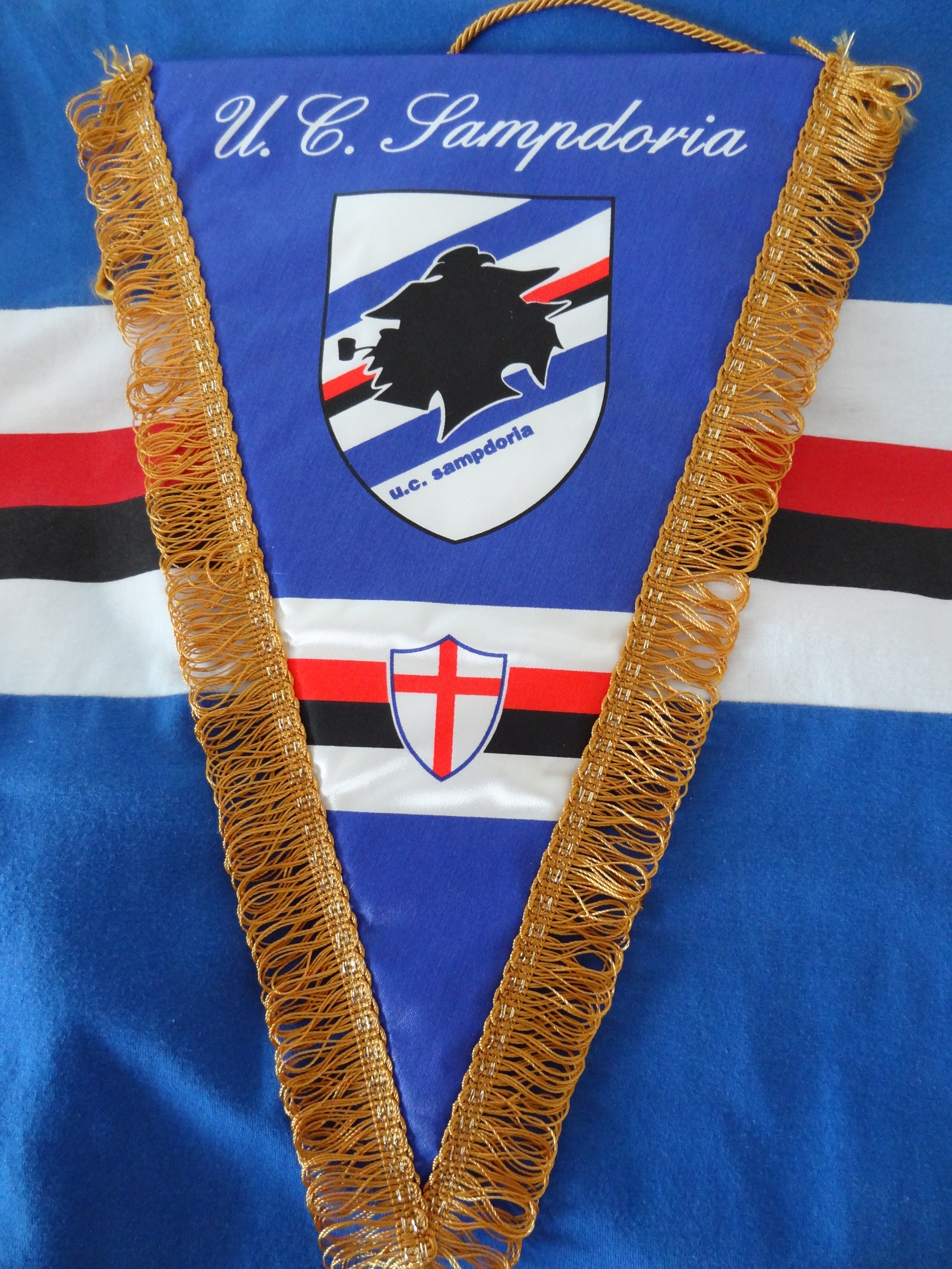 Sampdoria grand fanion vintage football banderin pennant