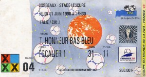 Memorabilia: Itália 2x2 Chile