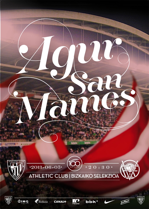 Cartaz do último amistoso em San Mamés. www.athletic-club.net