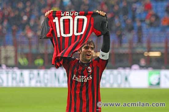 Milan em festa pela marca de Kaká: https://www.facebook.com/ACMilan