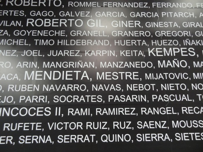 Homenagem aos jogadores que passaram pelo Valencia