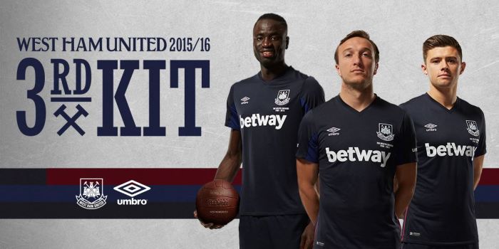 Terceiro uniforme dos hammers 2015-16