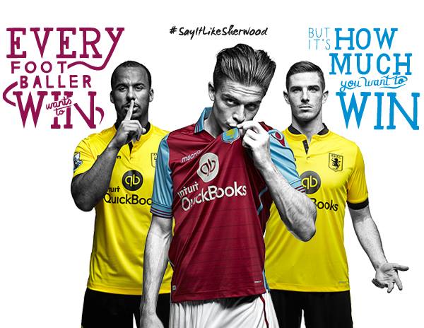 Os kits do Aston Villa para 15-16