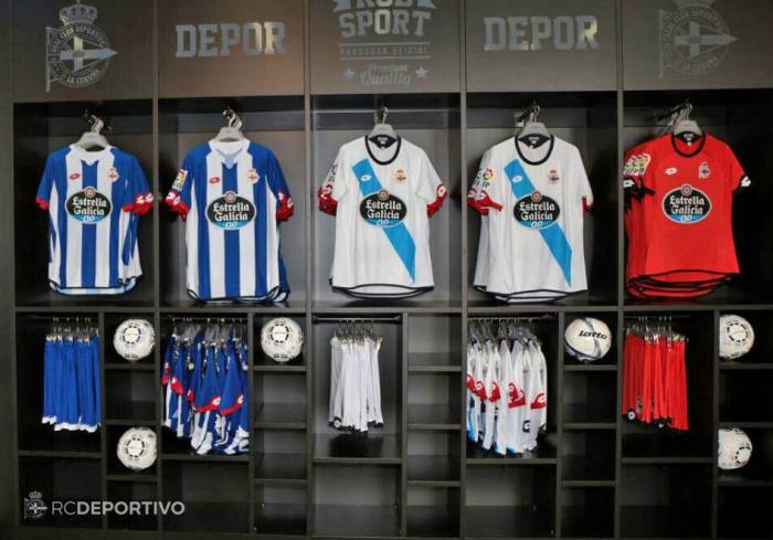 Camisetas 1, 2 e 3 do Dépor 15-16 (Lotto)