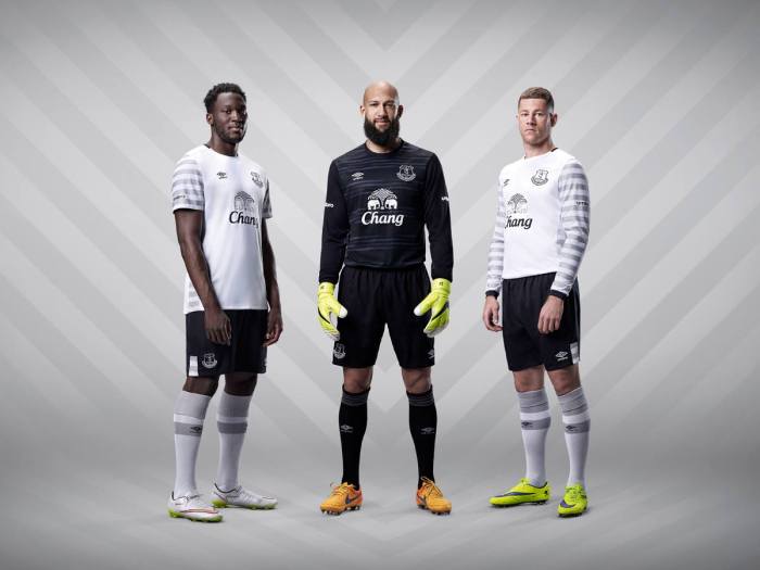 Segunda camisa do Everton 2015-16.