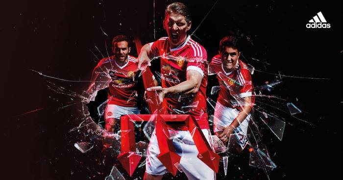 A nova camisa dos red devils. 2015-16. Adidas.