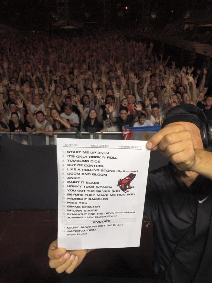Setlist do show do Maraca : facebook.com/therollingstones