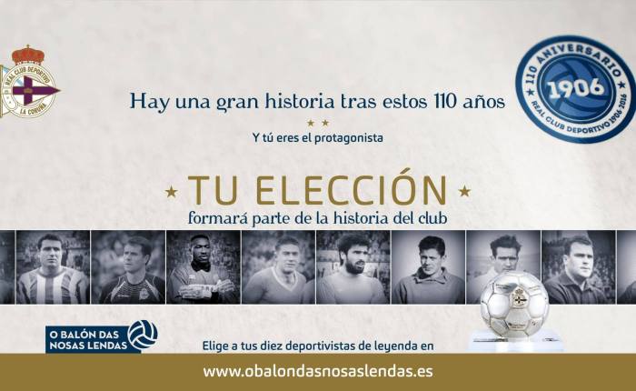 Dépor elege Top 10 entre seus jogadores históricos. #OBalónDasNosasLendas